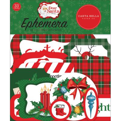Carta Bella Dear Santa Die Cuts - Ephemera